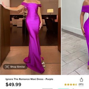 Fashion Nova Ignore the Romance Maxi Dress Purple